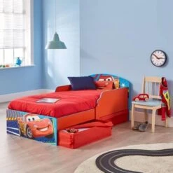 Disney CARS Lit Enfant En Bois 70*140 Cm Avec Tiroirs De Rangement - Worlds Apart -Disney cars lit enfant en bois 70 140 cm avec tiroirs de rangement worlds apart 5013138659076 453138