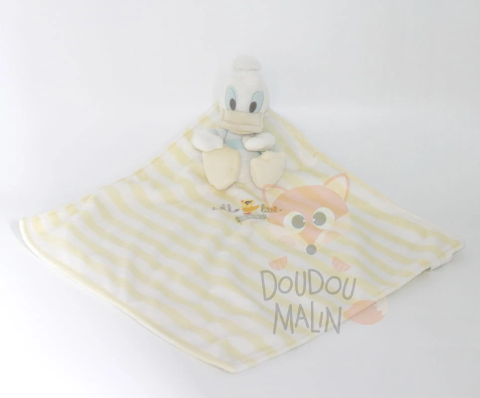Disney - Donald Le Canard - Maxi Doudou Plat Jaune Blanc 40 Cm 3 Disney - Donald Le Canard - Maxi Doudou Plat Jaune Blanc 40 Cm