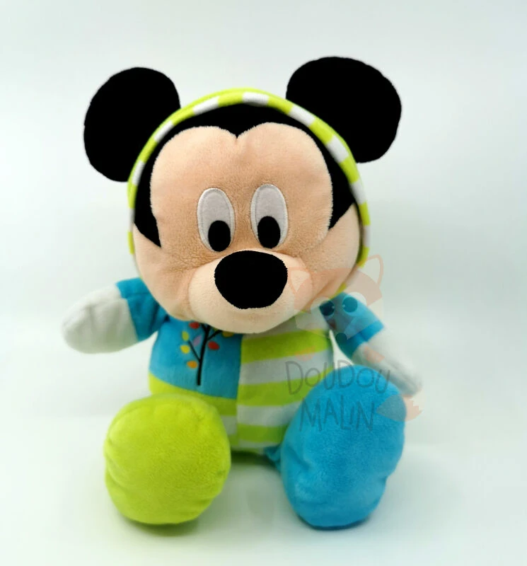 Disney - Mickey La Souris - Peluche Pyjama Capuche Vert Bleu 25 Cm 3 Disney - Mickey La Souris - Peluche Pyjama Capuche Vert Bleu 25 Cm