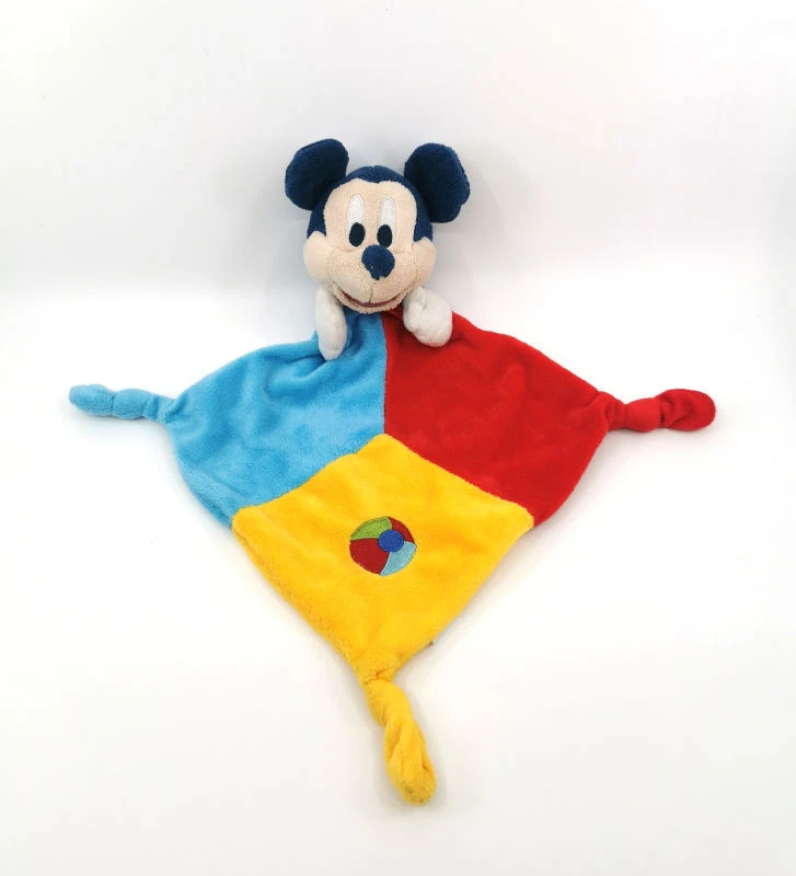 Disney - Mickey La Souris - Doudou Plat Bleu Jaune Rouge 25 Cm 3 Disney - Mickey La Souris - Doudou Plat Bleu Jaune Rouge 25 Cm