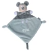 Disney - Mickey La Souris - Doudou Plat Bleu Pâle Gris 25 Cm