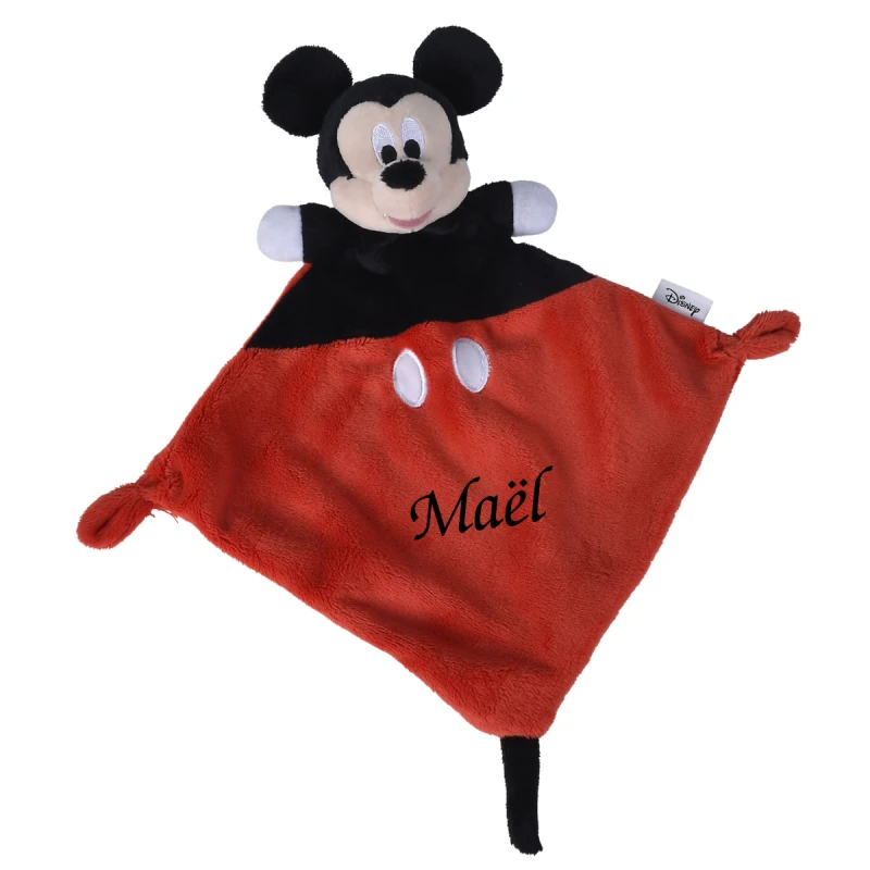 Disney - Mickey La Souris - Doudou Plat Rouge Noir 25 Cm 3 Disney - Mickey La Souris - Doudou Plat Rouge Noir 25 Cm