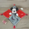 Disney Mickey La Souris Doudou Plat Stary Night Rouge Gris 25 Cm