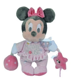 Disney - Minnie La Souris - Peluche D'éveil Rose Planète 25 Cm