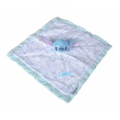 Disney - Stitch Doudou Plat Lange Blanc Bleu 40 Cm